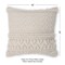 Edge Collections - 18"x18" - Natural - Bohemian Tufted Throw Pillow Covers for Stylish Decor - 2 Pieces